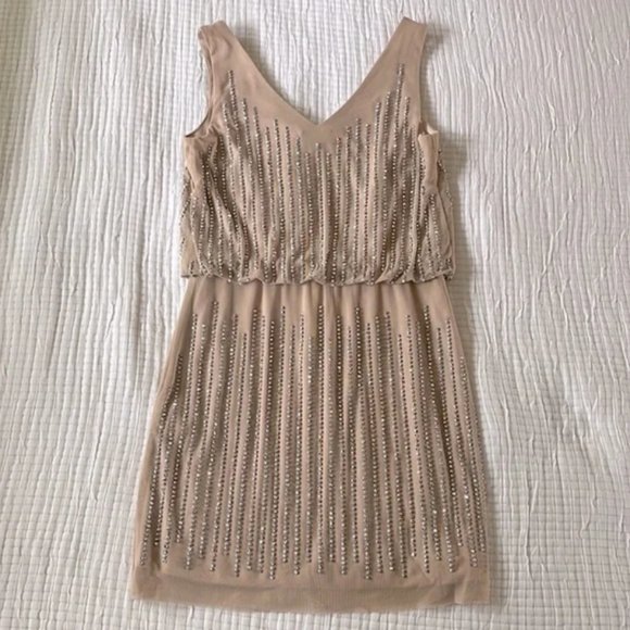 Beaded Dress Nude - Picture 5 of 6